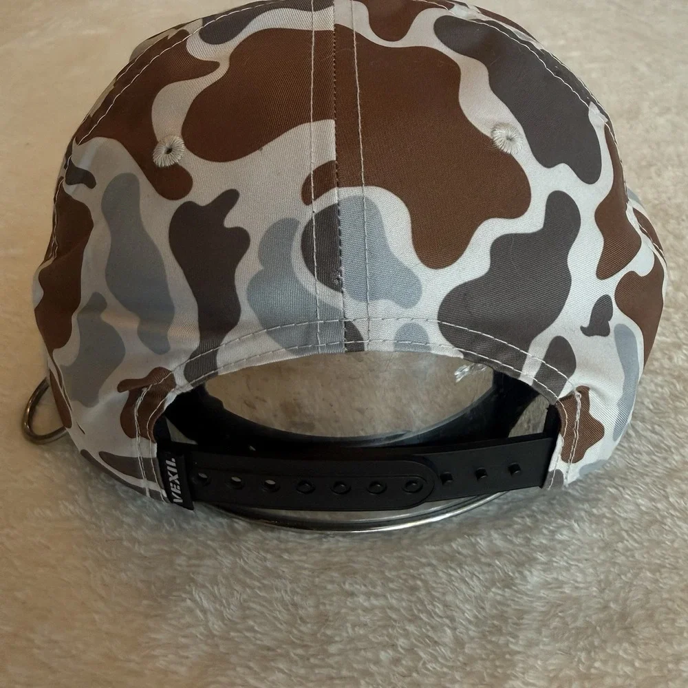 Rare Vexil Camo Hat Snap Back Cap OSFA Visor Cord Patch Stitching Panel EUC